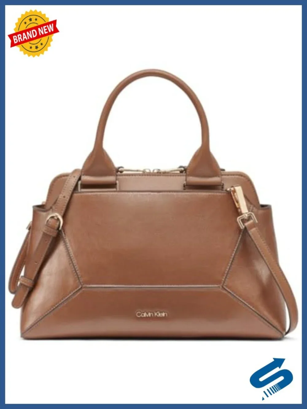 Vegan Leather Organizational Satchel with Multiple Pockets